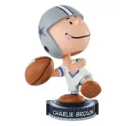 Charlie Brown Dallas Cowboys Peanuts Bighead Bobblehead NFL Football