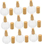 GANAZONO 10pcs Perfume Bottle Perfume Spray Bottle Fine Mist Atomizer Refillable Atomizer Aluminum Cap Golden