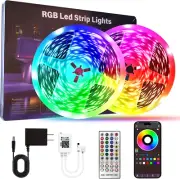 200FT RGB LED Strip Lights with Remote & App Control for Bedroom & Parties
