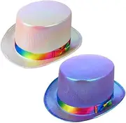 [Hoement] Performance Jazz Hat 2pcs Jazz Hat Classic Headgear Boy Cloth Mens Dress Hat