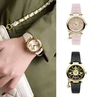 在飛比找momo購物網優惠-【Vivienne Westwood】金框 皮革錶帶 小裝飾