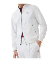 Nylon sweatshirt with logo and zipper XL,XXXL White