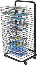 Art Drying Rack, Mobile Metal Storage Rack with Large Removable Paint Shelves, Art Organizer for Kids, Art Studio Organization and Storage, Artwork Storage, Craft Room,35layers
