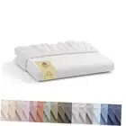 100% Cotton Percale Fitted Sheet, Twin Size, White, 1 Deep Pocket Fitted