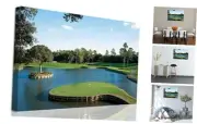 USA Golf Course Wall Art TPC Sawgrass Golf Course Pictures 18L" x 24W" Red