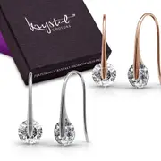 Boxed 2 Pairs Crystal Earrings Set Embellished with SWAROVSKI® Crystals