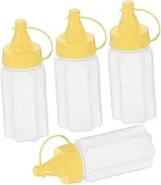 Alipis 30ml Sauce Squeeze Bottles 4 Pack Condiment Bottles Easy to Use for Ketchup Dressing and Sauces Kitchen Tools
