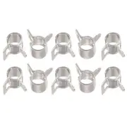Spring Hose Clamp 10pcs 65Mn Steel 5mm Low Pressure Air Clip Nickel Plated