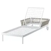 SEGERÖN sun lounger, white/beige