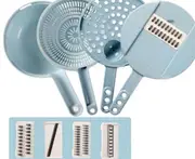 Multifunction Vegetable Slicer Kitchen Slicer Veggie Cutter Grater Chopper Slicer Adjustable Vegetable Chopper-Blue