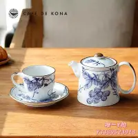 在飛比找Yahoo!奇摩拍賣優惠-咖啡組CAFEDE KONA手沖壺 陶瓷濾杯 咖啡杯具 咖啡