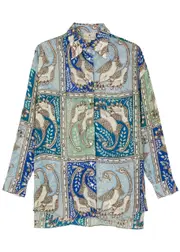 Hannah Artwear Stevie Printed Silk Shirt - Multicoloured - 3 (UK12 / M) 3 (UK12 / M)