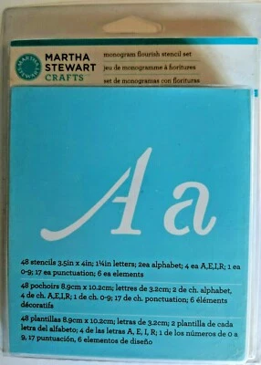 Plaid:Craft Martha Stewart Large Alphabet Stencils 48/Pkg-Monogram Flourish