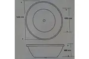 Lucena 1495*1495*490mm Gloss White Round Drop in Bath Tub