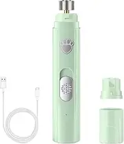 USB Rechargeable 2-Speed Paws Nail Cutter Painless Electric Dog Nail Grinder Low-Noise LED Light Pet Nail Grinder with Polisher Wheel 500 MAh for Small/Medium/Large Pets