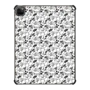 iPad Pro 12.9-inch (5th/6th gen) iPad Impact Case Bohemian abstract black white watercolor floral pattern