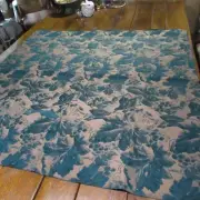 Jacquard Damask Tablecloth Reversible Emerald Green Gold Yellow Grapes 55 x 55