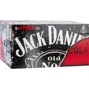 Jack Daniel's Tennessee Whiskey & Cola Bottles 330ml x24 Case