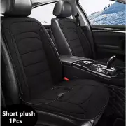 Heated Car Seat Cushion Cover Lamb Wool Office Chair Pad Black Cigarette Lighter (for: Volvo)