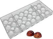 Semi Sphere Chocolate Mould, 24 Cavities Hemisphere Chocolate Bonbons Mold, Clear Hard Plastic Bakeware Pastry Tools, DIY Candy Mould for Chocolates Sweets Jelly Truffle Pralines