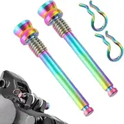 Cycling Caliper Spring Clips - Titanium Alloy M4 Fixing Bolt Disc Brake Clamp - Ultra-Light, Threaded Pins, Riding Accessories for Mountain Bikes, Bicycles