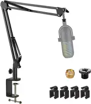 Adjustable Mic Boom Arm Mic Stand Compatible with Razer Seiren X Mini V2 V3 USB