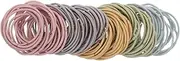 PEPLAYTAL Elastic Hair Ties for Women Girls 100pcs Thin Hair Bands Comfortable Ponytail Holders for Everyday Use