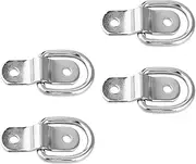 KICHOUSE 4Pcs D Shaped Galvanized Iron Buckles Heavy Duty Tie Down Anchors for Trailers Trucks Rvs Compact Easy Operation Mounting Bracket