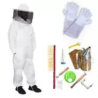 Beekeeping Starter Kit For Beekeepers With OZ Bee 2 Layer Mesh Ventilated Round