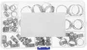 Sewroro 1 Set Single Ear Hose Clamp Assortment Kit Crimp Hose Clamps for Plumbing Automotive Water Pipe Applications and