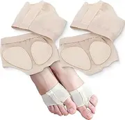 [VYZUTR] 2 Pairs Non-Slip Foot Pads Belly Socks Dance Paw Pad Practice Shoes Foot Toe Caps Toe Protection Shoes Half Sole Paw Pad Shoes Foot Thong Ballet for Women Ballet Belly Dance Latin Dance