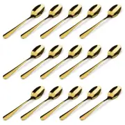 15 Packs Demitasse Espresso Spoons 4.3 Inch Mini Gold Coffee Spoon