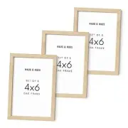 HAUS & HUES Solid Oak Wall or Tabletop Frame Set - Beige Gallery Frame With