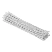 30cm/11.8" Pipe Cleaners Chenille Stem,100Pcs Glitters Fuzzy Sticks,White