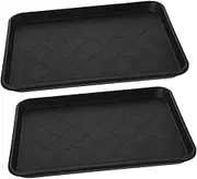 HOLIDYOYO 2pcs Multipurpose Boot Tray Storage Organizer Non Slip Plastic Boot Mat Holder for Indoor Outdoor Use Stylish Design for Home Porch and Deck
