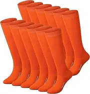 [Haysandy] 12 Pairs Youth Football Socks Bulk Girls Socks Softball for Kids Youth Girls Athletic Soccer Socks