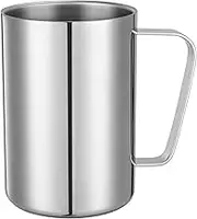 luvtree 500ml Double Walled Coffee Mug,Insulated Stainless Steel Tea Cups,Metal Milk Mug with Handle,Double-Layer Insulation Function Juice Cold Drink Cup,Travel Camping Mugs