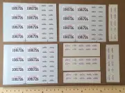 8 SHEETS 1/43 & 1/18 SCALE SILK SCREENED CA POLICE CAR LICENSE PLATE DECALS