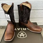 Ariat Sport Western Wide Square Toe Mens Sz 11 D Peanut Butter Chaga Brown Boots