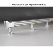 Metal Road Barrier Highway Fence Guardrail for 1/14 RC Car Off-road Truck Model