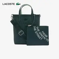 在飛比找momo購物網優惠-【LACOSTE】母親節首選包款-雙面塗層直式托特包(綠色)