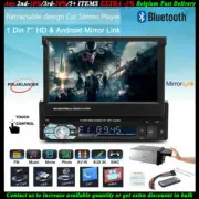 7''1 Din Car Radio SD Head Unit Touch Screen Stereo Flip Out Screen Bluetooth FM