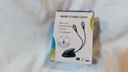 Music Stand Light, Clip on LED Book Lights, USB and AAA Battery Operated