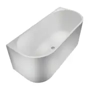 FS36 1400/1500/1700mm Bath Tub Gloss White/Black Acrylic back to wall Freestanding