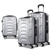 Wanderlite 3pc Luggage Trolley Travel Suitcase Set TSA Hard Case Shell Strap NEW