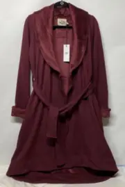UGG Duffield ll Luxury Double-Fleece Robe Wild Grape Burgundy Women's Medium