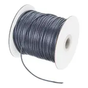 Dark Grey 3mm Waxed Cord 44 Yard Wax Bead Thread String for Jewelry Making