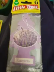 Little Trees 60435 Lavender Scent Hanging Air Freshener for Car & Home 6 Pack!