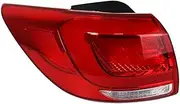 LED Taillight Car Rear Tail Light Foglamp Warning Brake Signal Lamp Assembly，Compatible with Kia Sportage 2015-2017(Outside Left)