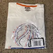And1 Men's Basketball "Relay" Stark White Graphic Tee Size SZ XL Or 2XL